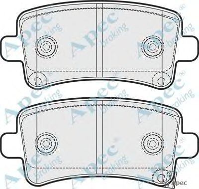 APEC BRAKING pad1697 -  Комплект тормозных колодок, дисковый тормоз